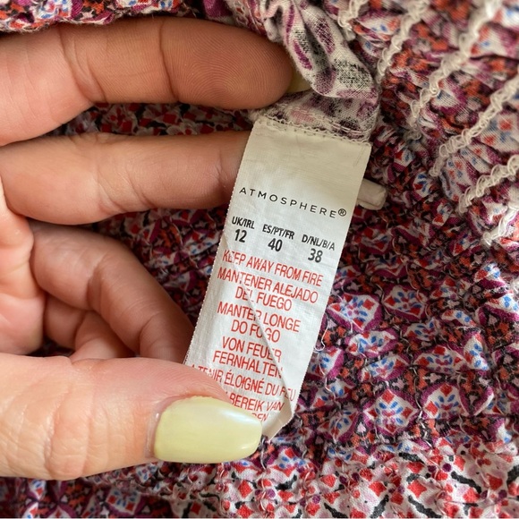 PATTERNED TUBE TOP DRESS - Picture 3 of 5